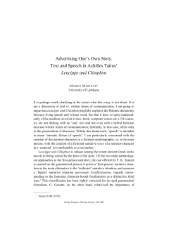 Seeing Tongues, Hearing Scripts - Ancient Narrative Supplementum 7