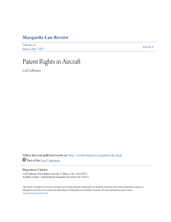 Patent Rights in Aircraft - Marquette Law Scholarly Commons