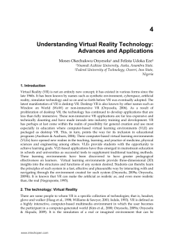 Understanding Virtual Reality Technology: Advances