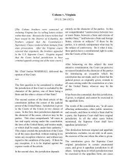Cohens v. Virginia