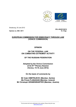 and the Russian Federation - Venice Commission