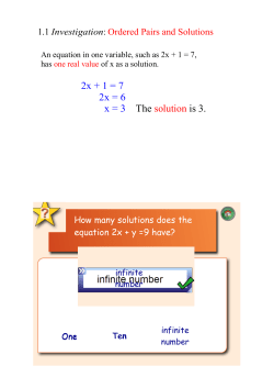 2x + 1 = 7 2x = 6 x = 3 The solution is 3. - McVittie