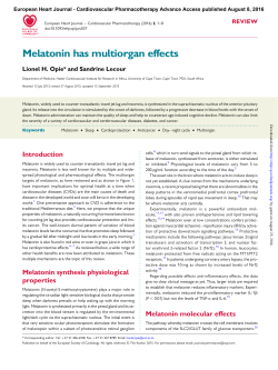 Melatonin has multiorgan effects