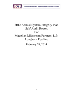 2012 LPSIP Self-Audit Report - Magellan Midstream Partners, LP