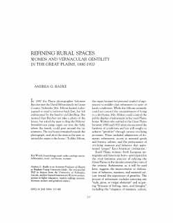refining rural spaces - DigitalCommons@University of Nebraska
