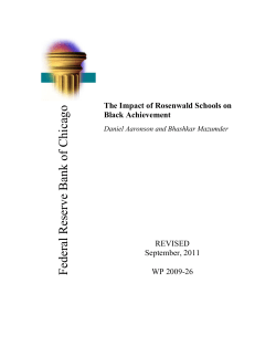 The Impact of Rosenwald Schools on Black Achievement