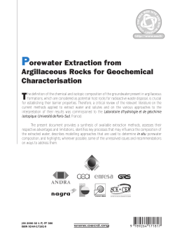 Porewater Extraction from Argillaceous Rocks for