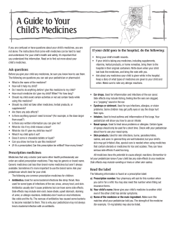 A Guide to Your Child`s Medicines