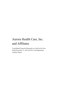 2016 Consolidated Financial Statements and Independent Auditors