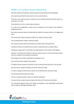 ET3034Tux - 2.2.2 - Band Gap 2 - Electrons in Molecular Bonds We