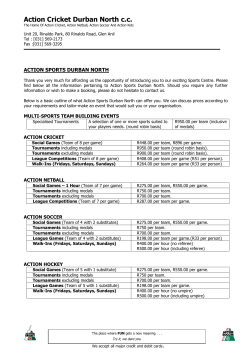 FAX NO - Action Sports Durban North
