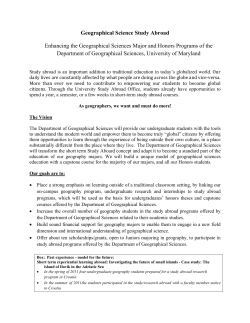 Geographical Science Study Abroad
