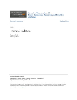 Terminal Sedation - Trace: Tennessee Research and Creative