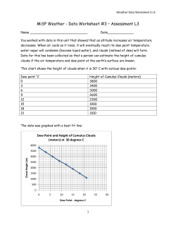 MiSP Weather - Data Worksheet #3 &ndash; Assessment L3