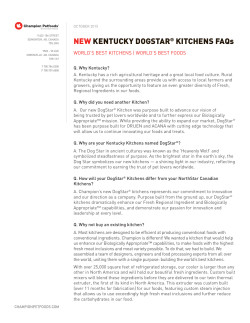 NEW KENTUCKY DOGSTAR&reg; KITCHENS FAQs