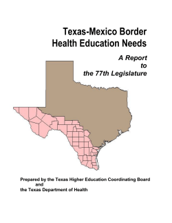 Texas-Mexico Border Health Education Needs Report