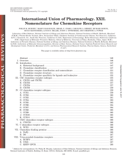 International Union of Pharmacology. XXII. Nomenclature for