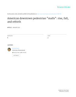 Pojani, Dorina. "American Downtown Pedestrian `Malls`: Rise, Fall