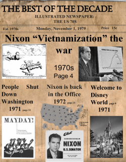 Nixon &ldquo;Vietnamization&rdquo; the war