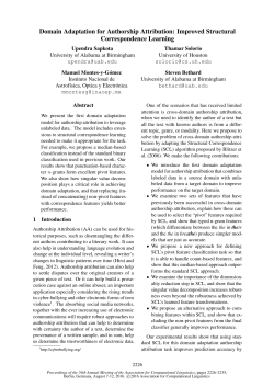 Domain Adaptation for Authorship Attribution: Improved Structural