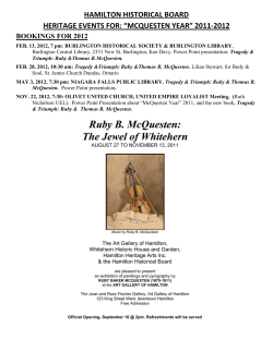 TO VIEW HERITAGE EVENTS FOR "MCQUESTEN YEAR"