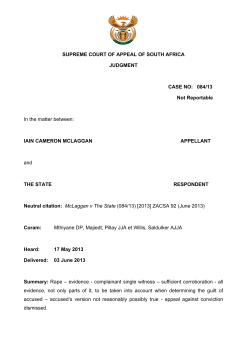 McLaggan v The State - Department of Justice