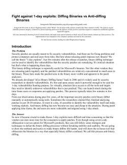 Fight Against 1-day Exploits: Diffing Binaries vs Anti