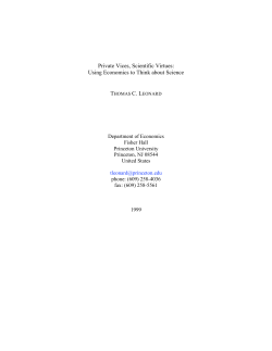 Private Vices, Scientific Virtues: Using