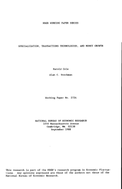 Specialization, Transactions Technologies, and Money Growth