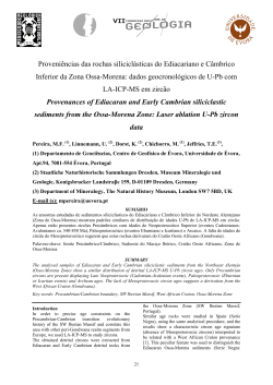Proveniências das rochas siliciclásticas do Ediacariano e Câmbrico