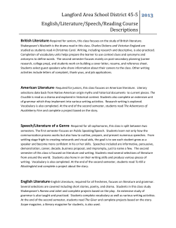 EnglLitReadingSpeechLACourseDescriptions2013