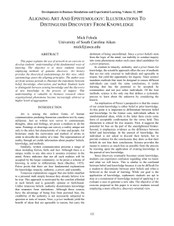 ALIGNING ART AND EPISTEMOLOGY: ILLUSTRATIONS TO