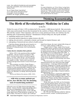 Don Fitz &ndash; The Birth of Revolutionary Medicine in Cuba