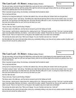 The Last Leaf climax