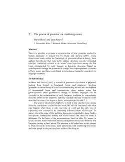 5. The genesis of grammar: on combining nouns