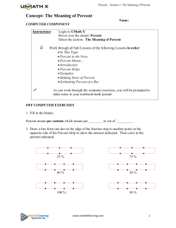 Concept: The Meaning of Percent