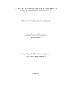 the biopetrol synthesis from palmitic acid