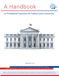 A Handbook - Senior Executives Association