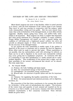INJURIES OF THE JAWS AND DIETARY TREATMENT. MOST