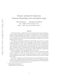 Generic method for bijections between blossoming trees and planar