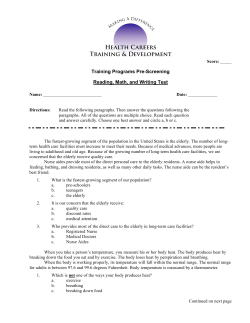 Pre-screening Reading and Math Test