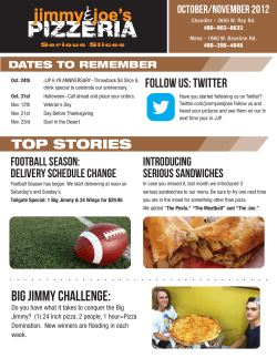 big jimmy challenge - Jimmy and Joes Pizzeria