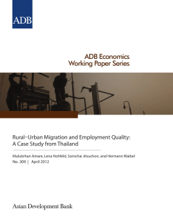 Rural-Urban Migration and Employment Quality