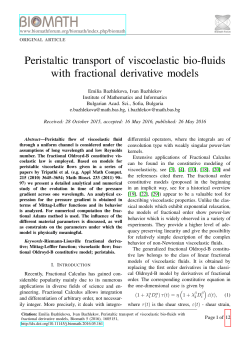 Peristaltic transport of viscoelastic bio