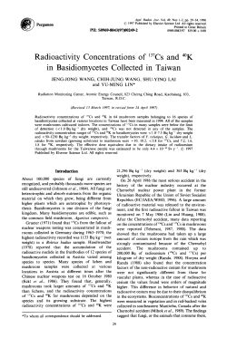 Radioactivity Concentrations of 137Cs and in