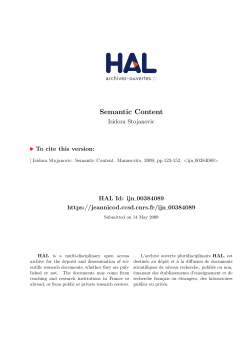 Semantic Content