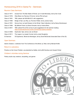 Santa Fe Homecoming 2016 Seminars, St. John`s College