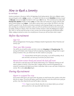 How to Rush a Sorority