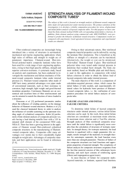 STRENGTH ANALYSIS OF FILAMENT