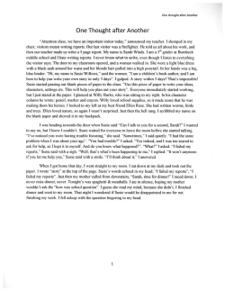 One Thought after Another